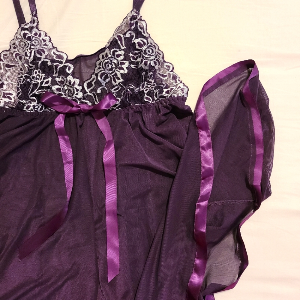 🌻 purple sheer nightie